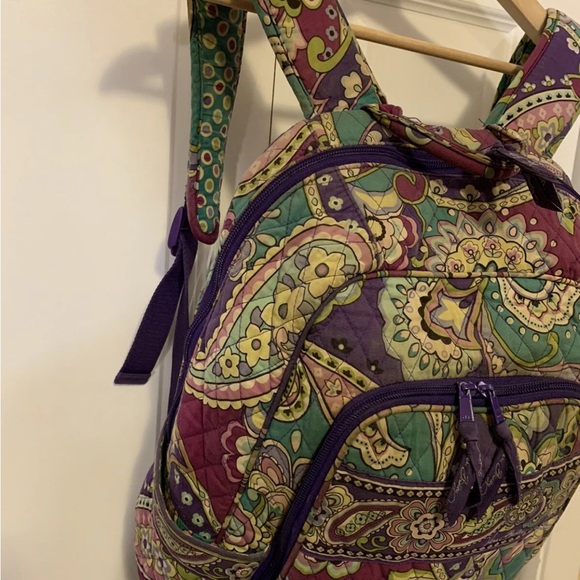 Vera Bradley backpack Paisley Floral Patterned purple‎ main image 5